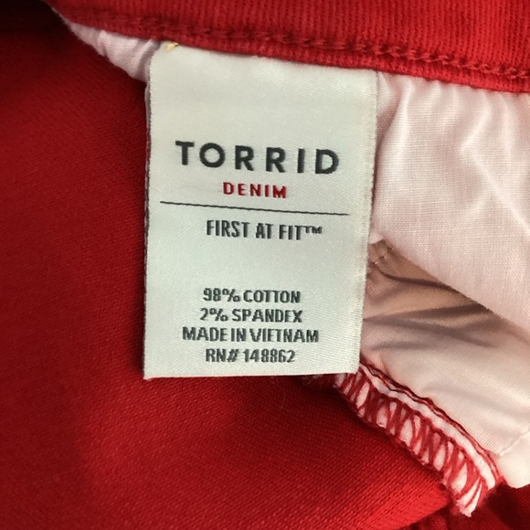 Torrid Red Denim Mini Pencil Skirt Size 18 - Picture 7 of 7